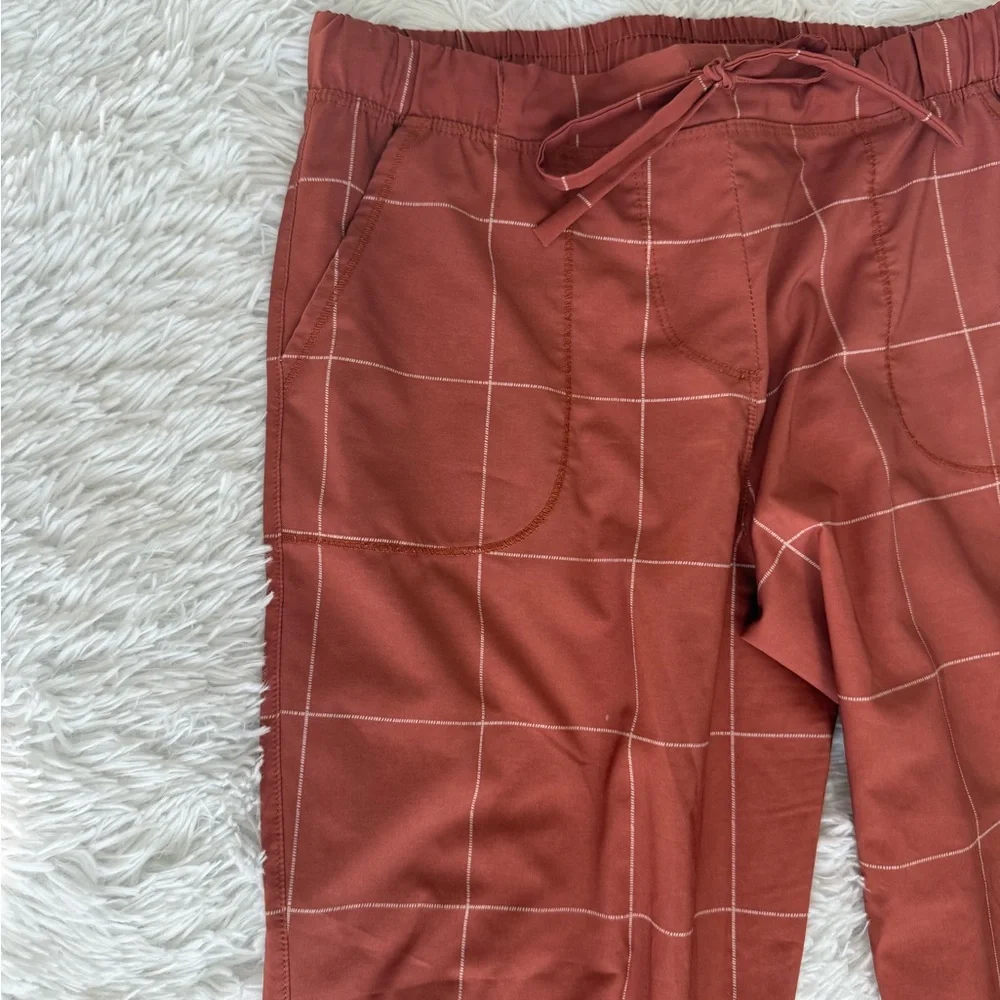 Albion Jetsetter Windowpane Terracotta Pants - Picture 4 of 13
